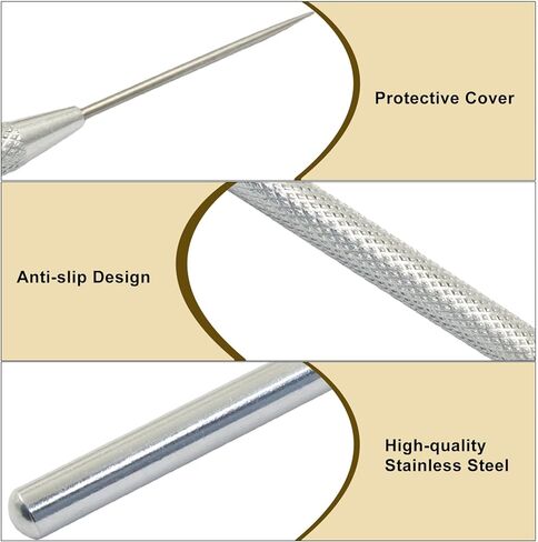 Aoserge Pottery Needle Tool - 12 PCS Stainless Steel Clay Sculpting Tools for Ceramics, DIY Craft & Detailed Carving, Precision Tips, Ergonomic Handle, Pottery Needle Tool Set in Saudi Arabia