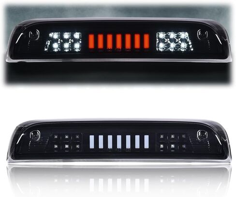 مصباح الفرامل الثالث LED باللون البرتقالي الكبير متوافق مع 2004-2012 Chevy Colorado & GMC Canyon/Fit 2006 2007 2008 Isuzu I-Series مصباح الفرامل الثالث مصباح البضائع عدسة الدخان غطاء أسود in Kuwait