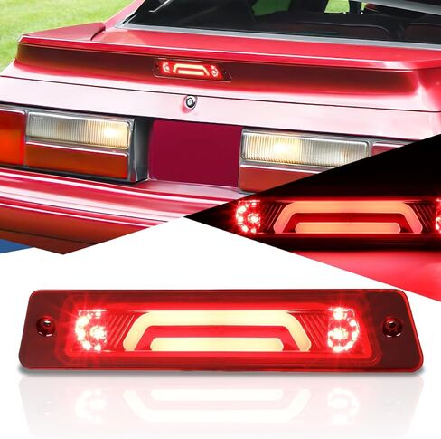 Auto Dynasty OEM Spoiler Model 3D LED خلفي ضوء الفرامل الثالث ارتفاع جبل مصباح التوقف متوافق مع 1987-1993 فورد موستانج LX هاتشباك، الإسكان الأسود in Kuwait