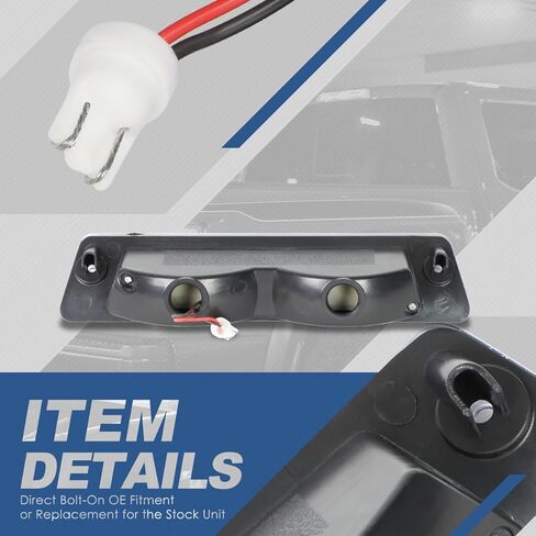 Auto Dynasty OEM Spoiler Model 3D LED خلفي ضوء الفرامل الثالث ارتفاع جبل مصباح التوقف متوافق مع 1987-1993 فورد موستانج LX هاتشباك، الإسكان الأسود in Kuwait