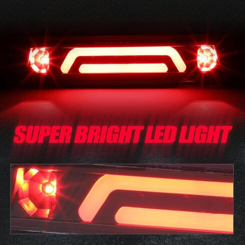 Auto Dynasty OEM Spoiler Model 3D LED خلفي ضوء الفرامل الثالث ارتفاع جبل مصباح التوقف متوافق مع 1987-1993 فورد موستانج LX هاتشباك، الإسكان الأسود in Kuwait