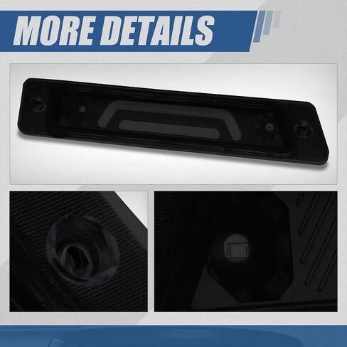 Auto Dynasty OEM Spoiler Model 3D LED خلفي ضوء الفرامل الثالث ارتفاع جبل مصباح التوقف متوافق مع 1987-1993 فورد موستانج LX هاتشباك، الإسكان الأسود in Kuwait