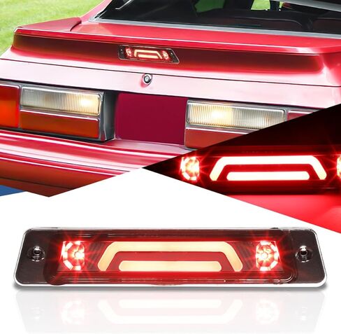 Auto Dynasty OEM Spoiler Model 3D LED خلفي ضوء الفرامل الثالث ارتفاع جبل مصباح التوقف متوافق مع 1987-1993 فورد موستانج LX هاتشباك، الإسكان الأسود in Kuwait