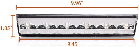 LQI LED ضوء الفرامل الثالث متوافق مع Leer Are Century Truck Cap Topper، Cargo Light Parking Light راحة ضوء الفرامل الثالث عدسة واضحة الإسكان الكروم، AT-LED-36R AT-LED-36R-01 in Kuwait