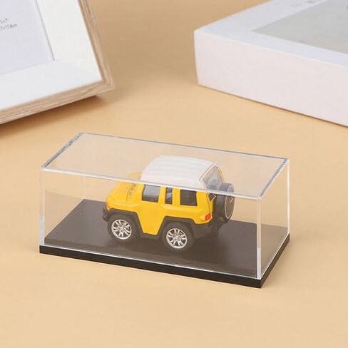 Totority 1 65 مقياس من الأكريليك الشفاف لنموذج السيارة صندوق عرض منظم ضد الغبار للعبة Diecast سيارات الشكل المقتنيات حقيبة تخزين 4.72 × 2.28 × 1.88 بوصة in Kuwait