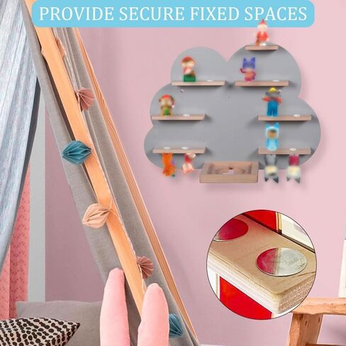Stainless Steel Metal Plates for Magnetic Tonie Figure Shelf, 24Pcs Ultra-Thin Adhesive Discs for Displaying Children’s Audio Characters, DIY Wall Storage Decorate Children's Room in Saudi Arabia