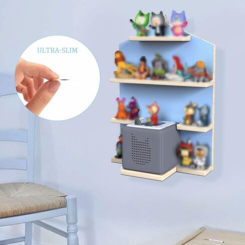 Stainless Steel Metal Plates for Magnetic Tonie Figure Shelf, 24Pcs Ultra-Thin Adhesive Discs for Displaying Children’s Audio Characters, DIY Wall Storage Decorate Children's Room in Saudi Arabia