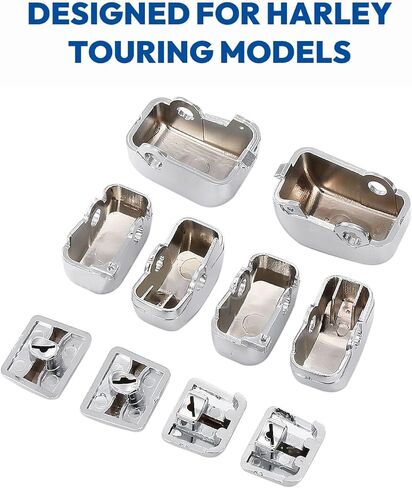 Switch Housings Caps Set Fit for Harley Davidson Electra Glide Road King Tri Glide 1996-2013, Chrome in Saudi Arabia