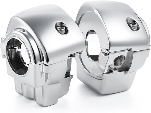 Switch Housings Caps Set Fit for Harley Davidson Electra Glide Road King Tri Glide 1996-2013, Chrome in Saudi Arabia