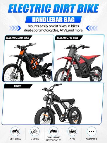حقيبة المقود لRidstar Q20 Tuttio Soleil 01 Yozma IN10 Surron Eride Pro MACFOX Rawrr Mantis Ebox ETM RTR، حقيبة شريط تخزين الإطار الأمامي لبطاقة الهاتف Ebike مفتاح الضروريات اليومية in Kuwait