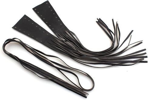Motorcycle Brake Clutch Covers, Handlebar Tassels Fringe Leather Throttle Grip Covers with Ribbon 2Pcs (Black) in Saudi Arabia