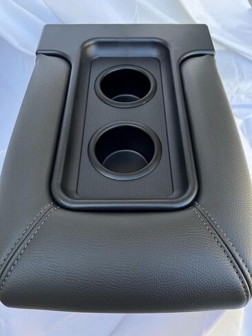 Made in U.S.A Center Console Middle Top Storage lid with Cup Holders arm Rest Complete Replacement Assembly Dark Grey Pewter FITS 1999-2007 Silverado Sierra Tahoe Avalanche Suburban in Saudi Arabia