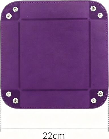 Double Sided Dice Tray, Folding Quadrilateral PU Leather and Velvet Dice Holder for D&D RPG Dice Games in Kuwait