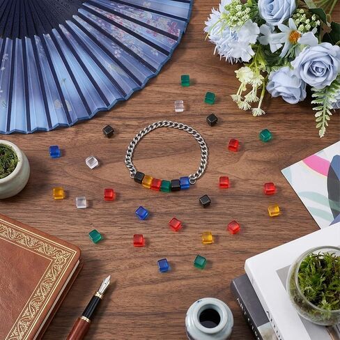 180 Pcs Colored Dice Set 8mm Dice Acrylic Cubes Blank Dice Small Clear Dices for Board Games Tabletop Dices DIY Crafts in Saudi Arabia
