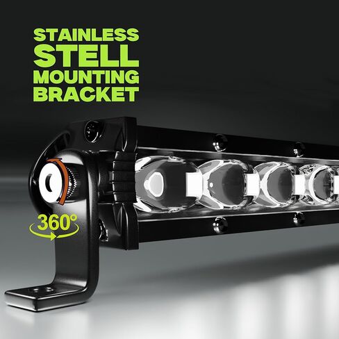 50in-52in 144W Single Row LED Light Bar Ultra-Slim Combo Beam Fog Driving Work Roof Bumper Lighting 6D Reflectors for Offroad 4x4 Trucks SUV ATV UTV in Saudi Arabia