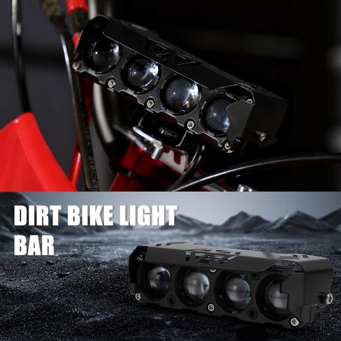 PSLER Dirt Bike Light Bar Universal Dirtbike Light Bar 7/8" Handlebar Headlight kit for CRF110 CRF250F KLX110 TTR110 TTR110E RM85 YZF450 in Kuwait