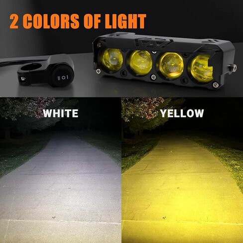 PSLER Dirt Bike Light Bar Universal Dirtbike Light Bar 7/8" Handlebar Headlight kit for CRF110 CRF250F KLX110 TTR110 TTR110E RM85 YZF450 in Kuwait