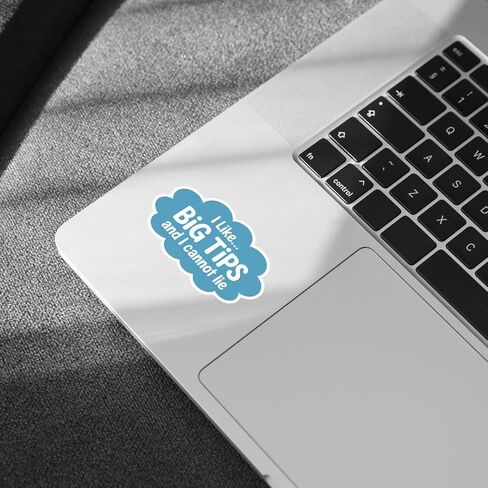 3Pcs I Like Big Tips and I Cannot Lie Sticker Funny Waitress Bartender Barista Gift for Tip Jar I Like Big Tips and I Cannot Lie Stickers Service Decal for Laptop Bottle Notebook Toolbox Hard Hat 3" in Kuwait