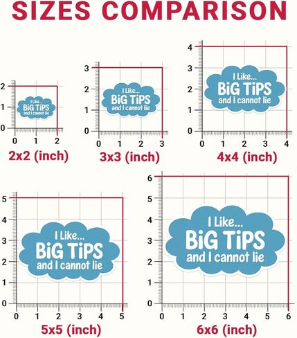 3Pcs I Like Big Tips and I Cannot Lie Sticker Funny Waitress Bartender Barista Gift for Tip Jar I Like Big Tips and I Cannot Lie Stickers Service Decal for Laptop Bottle Notebook Toolbox Hard Hat 3" in Kuwait