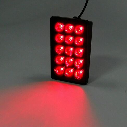 Universal 15 LEDs Rear Third 3RD Strobe Flashing Tail Brake Light Stop Warning Lights, Universal Fit for 12V Motorcycle Electric Motor, Smoke Lens in Kuwait