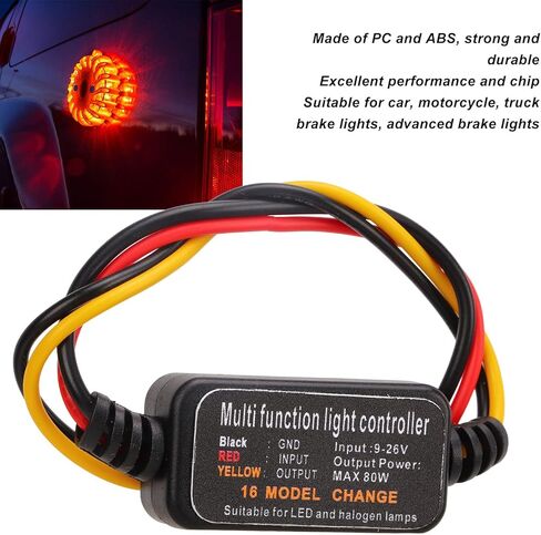 Ejoyous Brake Light Flash Strobe Controller, 4PCS DC9‑26V LED Brake Light Flasher Strobe Controller 16 Modes Adjustable for Car Motorcycle, Truck Brake Light, Alarm Light in Kuwait