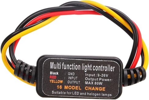 Ejoyous Brake Light Flash Strobe Controller, 4PCS DC9‑26V LED Brake Light Flasher Strobe Controller 16 Modes Adjustable for Car Motorcycle, Truck Brake Light, Alarm Light in Kuwait