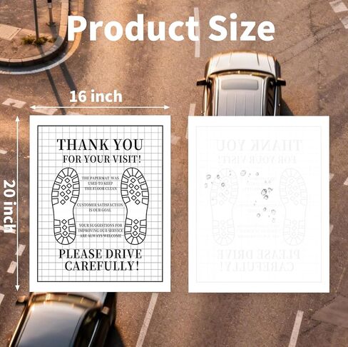 Paper Floor Mats for Cars, Disposable White Automotive Floor Mats, Waterproof Kraft Paper Car Floor Mats, Temporary Car Detailing Supplies, Interior Car Accessories for Auto Dealership (100) in Saudi Arabia