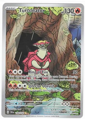 Pokemon - Turtonator 146/142 Stellar Crown - Illustration Rare IR – Foil Single Card in Kuwait