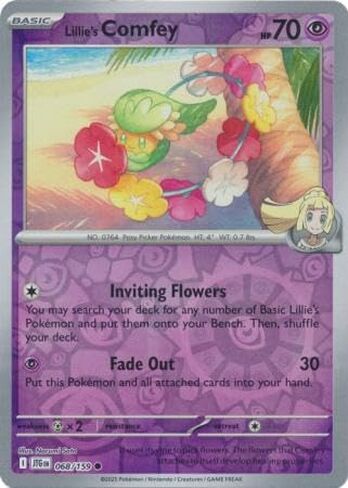 Pokemon - Lillie’s Comfey 068/159 Journey Together – Reverse Foil – Single Card in Kuwait