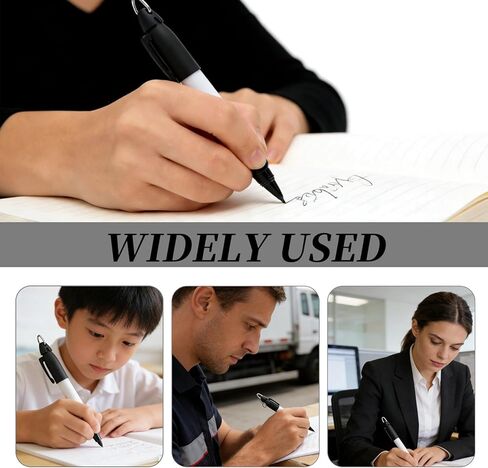 Mini Permanent Markers 15 Pcs, with Keychain Clip Fine Point Quick-Dry Black Ink Pens, for Badge ID Office Supplies School Teachers Labeling and Outdoor Gear Marking in Saudi Arabia