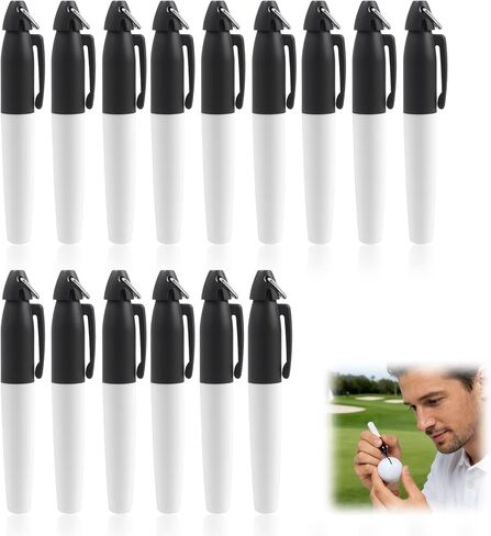 Mini Permanent Markers 15 Pcs, with Keychain Clip Fine Point Quick-Dry Black Ink Pens, for Badge ID Office Supplies School Teachers Labeling and Outdoor Gear Marking in Saudi Arabia