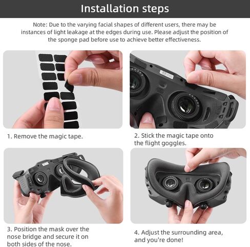 بطانة إسفنجية BTG متوافقة مع ملحقات قطع غيار قناع DJI Avata 2 Goggles 2/3 in Kuwait