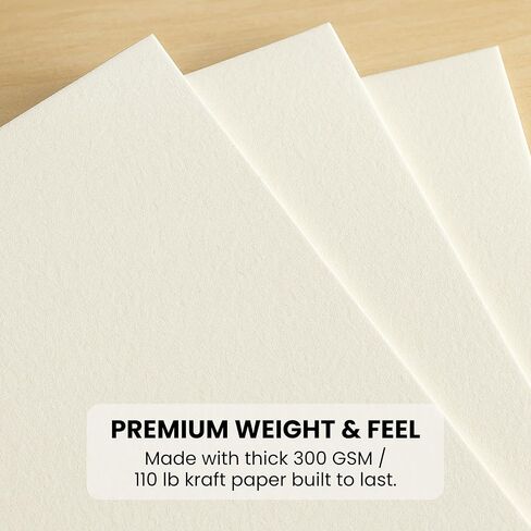 مجموعة من 200 بطاقة عاجية من Paper Junkie - بطاقات فارغة مقاس 5 × 7 بوصة - بسمك 300 جرامًا للمتر المربع، بطاقات قابلة للطباعة للدعوات والإعلانات وبطاقات RSVP والحرف اليدوية والملاحظات الصغيرة والمشروعات الإبداعية in Kuwait