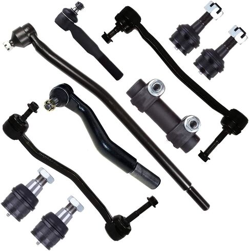 طقم تعليق 10 قطع - مناسب لـ 1999-2004 لـ Ford F-350 Super Duty 2000-2004 لـ Ford لـ F-250 Super Duty، يشمل - طرف قضيب ربط أمامي قابل لضبط الأكمام وصلة قضيب التأرجح وصلة كروية علوية سفلية in Kuwait