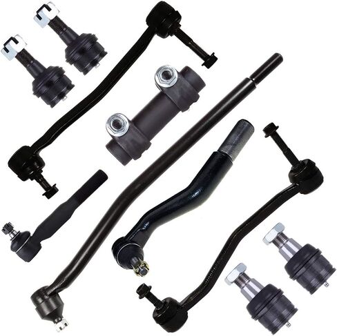طقم تعليق 10 قطع - مناسب لـ 1999-2004 لـ Ford F-350 Super Duty 2000-2004 لـ Ford لـ F-250 Super Duty، يشمل - طرف قضيب ربط أمامي قابل لضبط الأكمام وصلة قضيب التأرجح وصلة كروية علوية سفلية in Kuwait