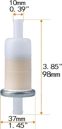 4Pack Fuel Filter Replaces for Honda 16900-MG8-003, Yamaha 4TV-24560-00, 1FK-24560-00, 1FK-24450-00 (10mm) in Saudi Arabia