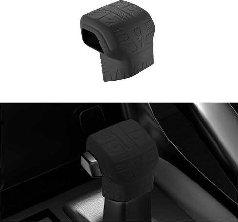 Compatible with Toyota Tundra/Sequoia 2022-2026 with Tacoma 2024 2025 2026,Gear Shift Knob Cover,Protection Cover,Shifter Gear Hand Brake Trim Cover(Mecha Pattern Design) (Black) in Saudi Arabia