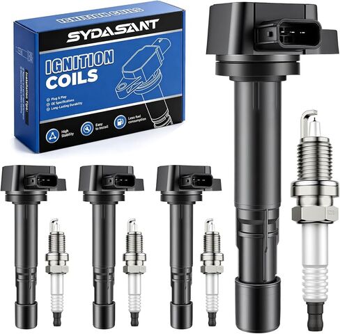4 Ignition Coil Pack & Spark Plugs Fits for 1.7L L4 2001 2002 2003 2004 2005 Honda Civic, 2002-2004 Acura EL Replaces for UF400 C1460 in Saudi Arabia