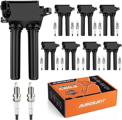 Set of 8 Ignition Coil Pack with 16 Iridium Spark Plug Compatible with Ram Dodge Jeep 300 Aspen Challenger Charger Durango Commander 1500 2500 3500 5.7L Replacement for UF504 5C1569 E1004 in Saudi Arabia