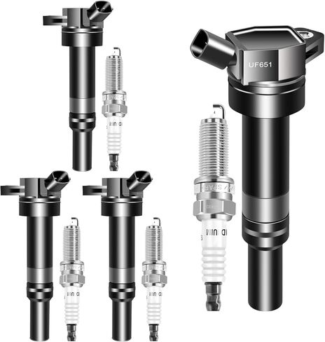UF651 & 9686 Ignition Coil Pack and Iridium Spark Plugs Set of 4 Automotive Compatible with Hyundai Elantra Tucson/Kia Soul Forte 2011 2012 2013 2014 2015 2016 2017 2018 1.8L 2.0L L4 C1804 in Saudi Arabia