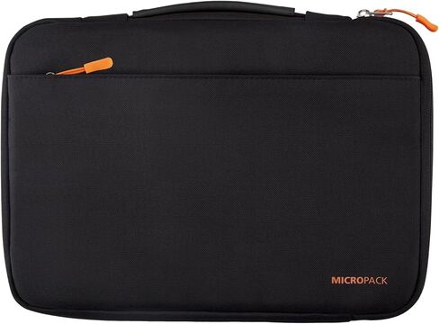 Micropack 360°Protective Laptop Sleeve Case with Handle for 14-inch MacBook Water-Resistant Laptop Bag for HP Lenovo Dell Acer Slim Travel Computer Bag,Black (Black, 14inch) in Saudi Arabia