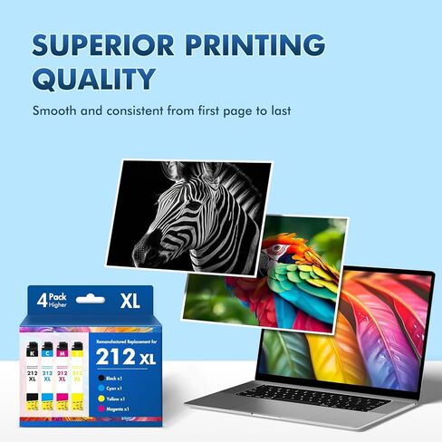 بديل معاد تصنيعه لحزمة كومبو خراطيش الحبر 212XL XP-4105 لطابعة Epson Expression Home XP-4100 XP 4100 4105 XP-4105 Workforce WF-2850 WF 2850 2830 WF-2830 WF-2810 (4 عبوات KCMY) in Kuwait