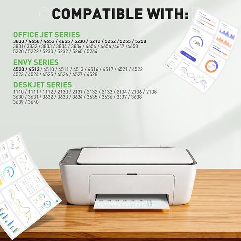 حزمة التحرير والسرد لخرطوشة الحبر 63XL لـ Office Jet 4650 3830 Envy 4520 لاستبدال خراطيش الحبر HP 63 63XL باللون الأسود واللون لاستبدال Office Jet 5255 5258 4652 4655 5200 5212 Envy 4512 (عبوتان) in Kuwait