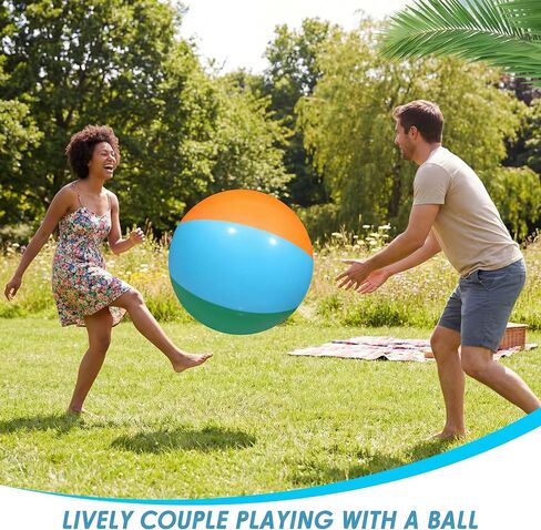 Sosation 4 Pcs Giant Inflatable Beach Ball 30inch Large Baseball Soccer Basketball Football 2.5ft Inflatable Sport Ball for Summer Pool Beach Outdoor Sports Themed Party(Various Style) in Saudi Arabia