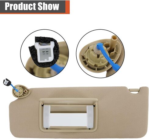 labwork Sun Visor Driver Side with Mirror and Light Beige Replacement for Honda Pilot 2017-2021 Honda Replacement for Ridgeline 2018-2020 83280-TG7-A12ZA in Kuwait