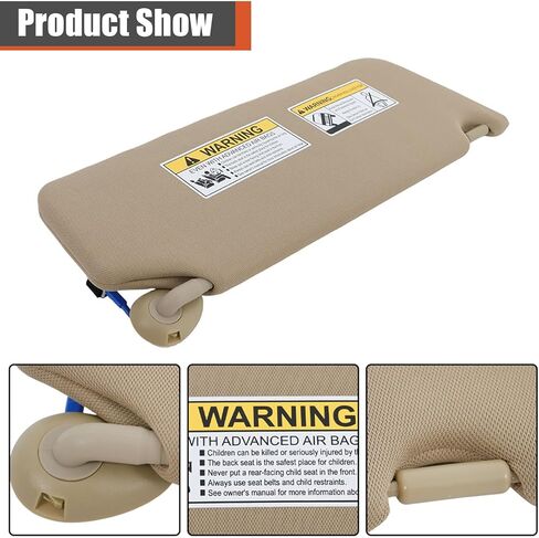 labwork Sun Visor Driver Side with Mirror and Light Beige Replacement for Honda Pilot 2017-2021 Honda Replacement for Ridgeline 2018-2020 83280-TG7-A12ZA in Kuwait