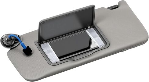 Driver Left Side Gray Sun Visor with Mirror Light Replacement for 2013-2017 Honda Accord Replace 83280-T2F-A52ZA in Saudi Arabia