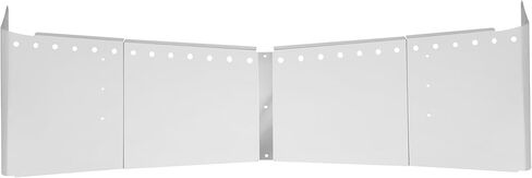 ALMULOO 14" Drop Visor Compatible with Kenworth W990 T680 T880 Mid-Roof & Standup Sleeper Trucks Bulleye Hole Wicked Roof Top Sun Visor Stainless Steel Polishing Silvery in Kuwait