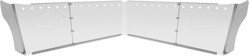 ALMULOO 14" Drop Visor Compatible with Kenworth W990 T680 T880 Mid-Roof & Standup Sleeper Trucks Bulleye Hole Wicked Roof Top Sun Visor Stainless Steel Polishing Silvery in Kuwait