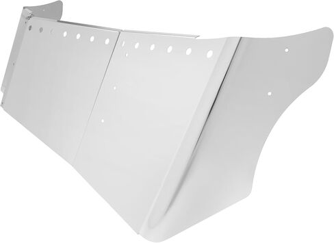 ALMULOO 14" Drop Visor Compatible with Kenworth W990 T680 T880 Mid-Roof & Standup Sleeper Trucks Bulleye Hole Wicked Roof Top Sun Visor Stainless Steel Polishing Silvery in Kuwait